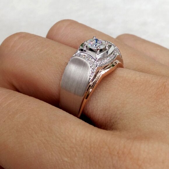 💞Trendy Design Shiny Zircon Gem Chunky Fashion Ring for Women, MARR9233 - Picture 6 of 7